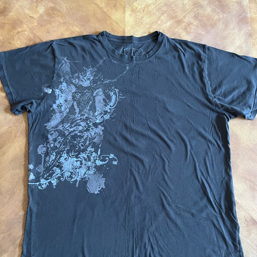Vintage GAP Dark Grey Graphic Tee – Men’s Size XL